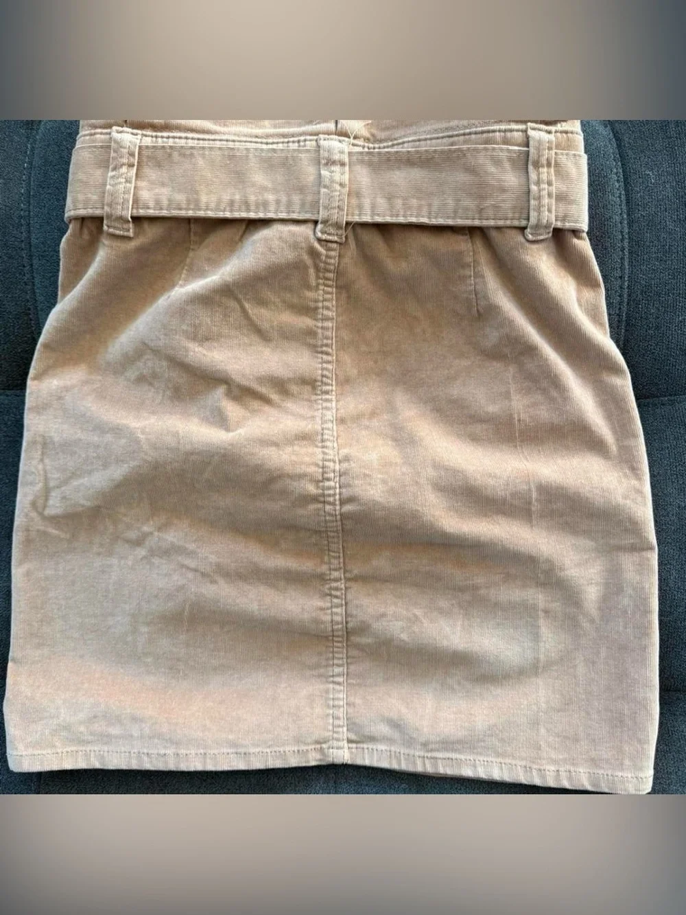 Express Beige Corduroy Skirt